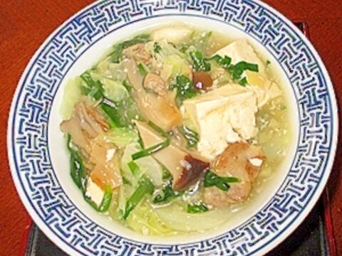 塩麹キノコの野菜マーボーあんかけ